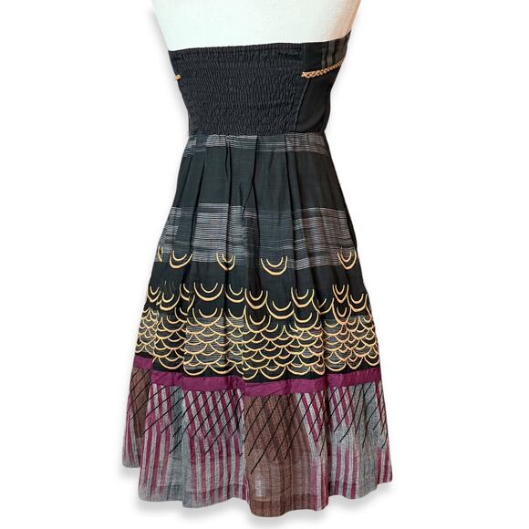 Floreat Anthropologie One Hundred Summits Crinoline Strapless Whimsigoth Dress 2 - Picture 5 of 9